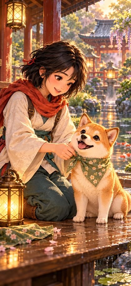 The scarf from Hana's cloth.